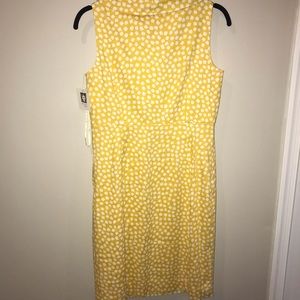 NWT Anne Klein yellow and white lined dress sz 6